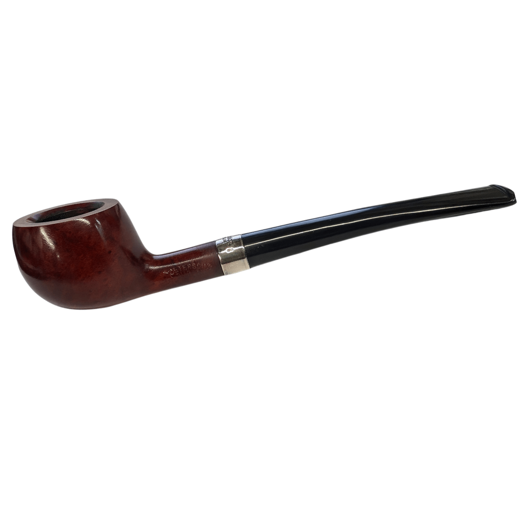 Peterson Junior Terracotta Silver Mounted Prince Fishtail Pipe - Ref 53