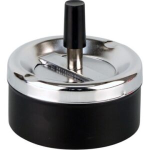 HAU500501 Steel Spinner Press down ashtray 9.6cm