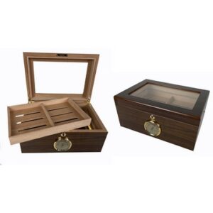HU20 Humidor Walnut Veneer Finish for approx. 75 cigars
