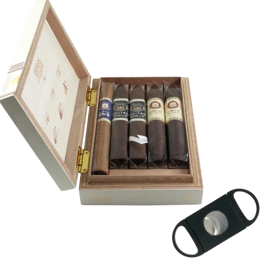 Joya De Nicaragua Obras Maestras Sampler Set of 5 Cigars with Cutter