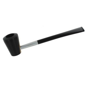 PIPE20051 Metal pipe with ebony bowl