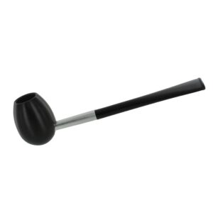 PIPE21031 Metal pipe with ebony bowl