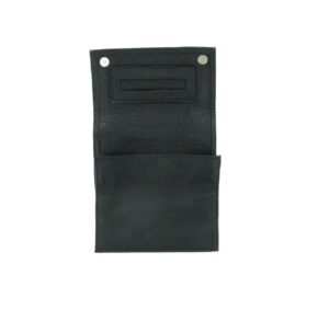 Calf Skin Medium Roll Up Button pouch with Paper Holder PO25CBL
