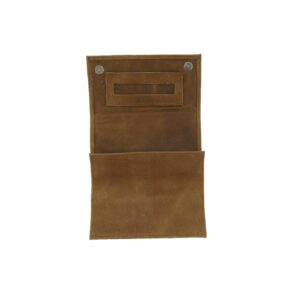 Calf Skin Medium Roll Up Button pouch with Paper Holder - PO25CBR