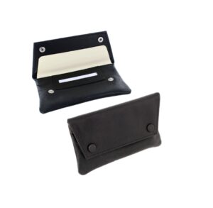 Calf Skin Button Pouch with Paper holder Holder - PO40