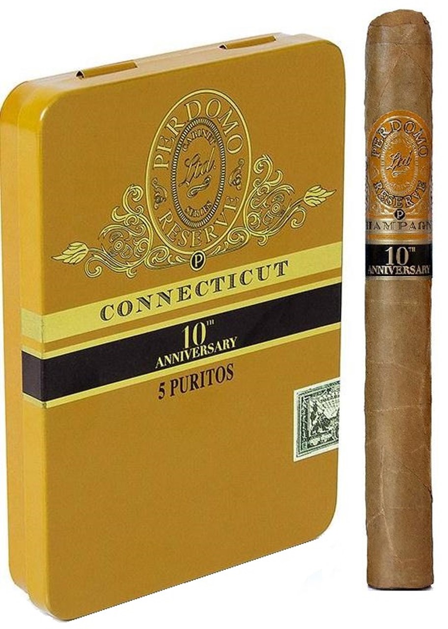 Perdomo 10th Anniversary Puritos- Tin of 5 Cigars