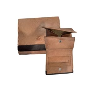 PO46T Calf Skin Medium Button pouch with Paper Holder