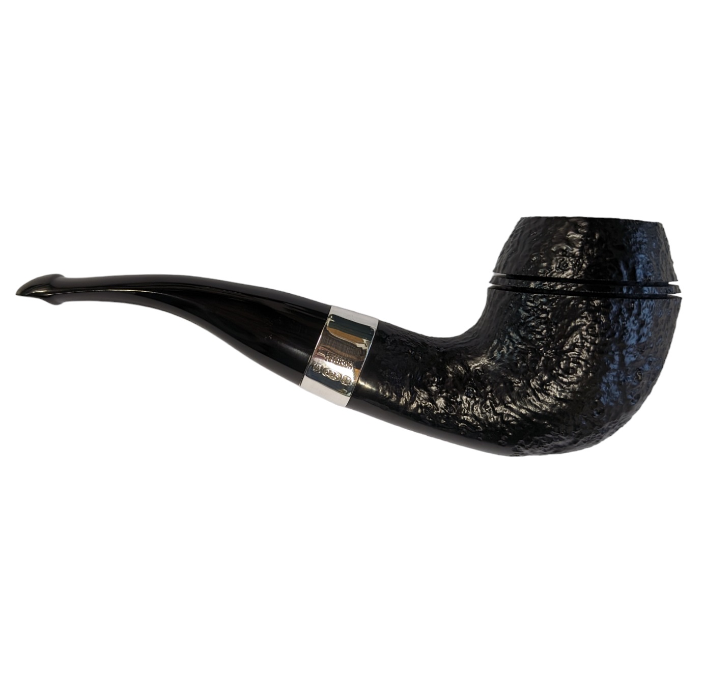 Peterson Sherlock Holmes Black Deerstalker Sandblast P-Lip Pipe - Image 2