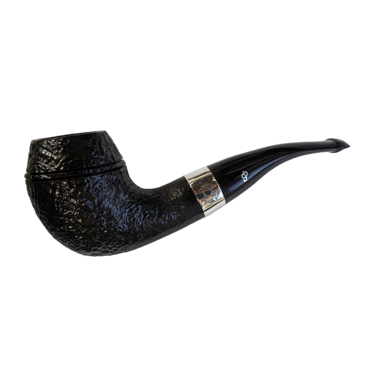 Peterson Sherlock Holmes Black Deerstalker Sandblast P-Lip Pipe