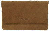 Calf Skin Button Pouch with Paper Holder - PO21CBR
