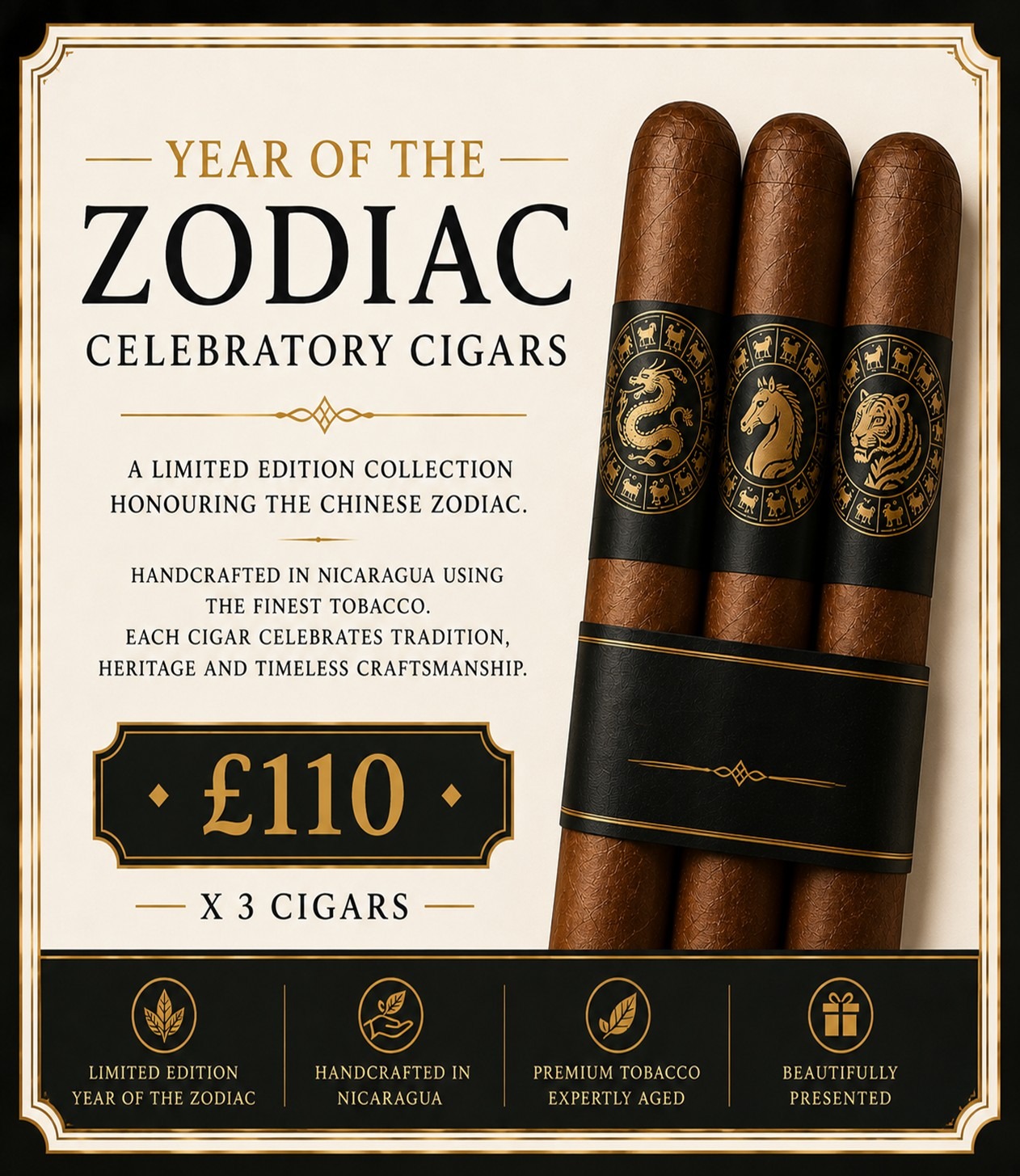 Plasencia Zodiac Cigars x 3